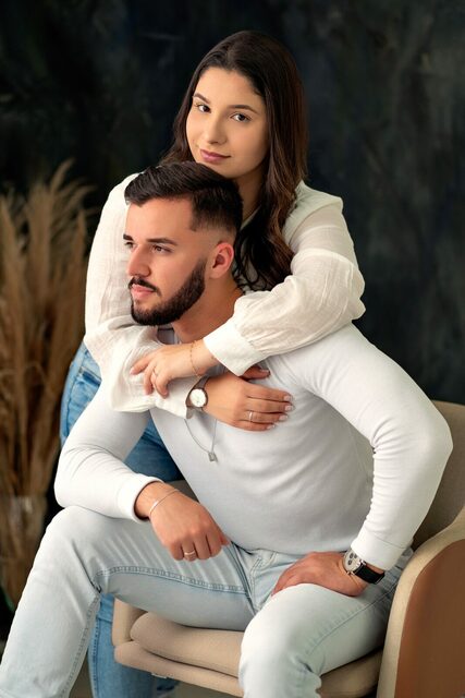 ensaio casal em estudio